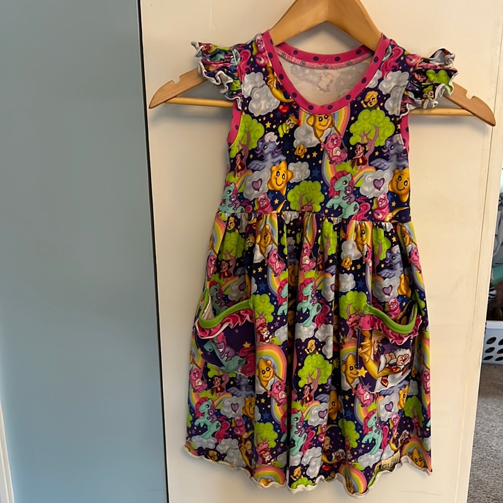 Unique 80’s nostalgia little girls dress ages 4-6